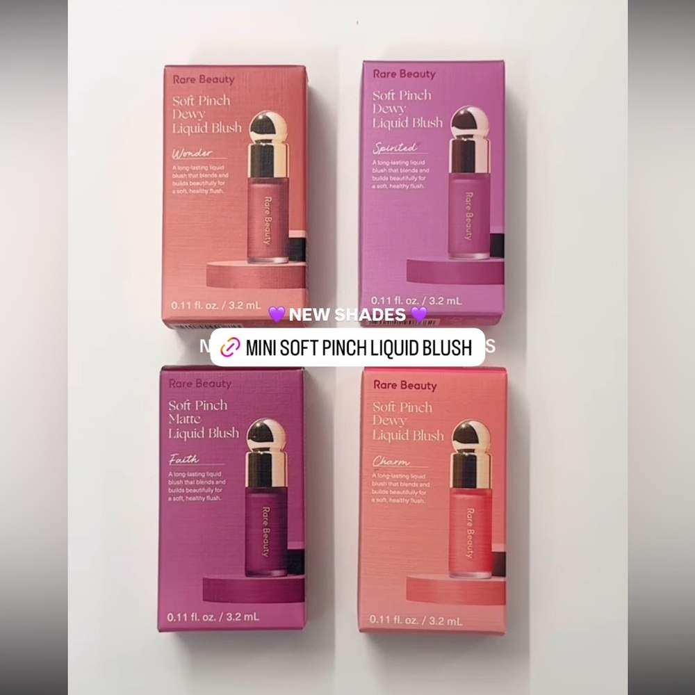 NWT Rare Beauty NEW Soft Pinch Liquid Blush Mini Set